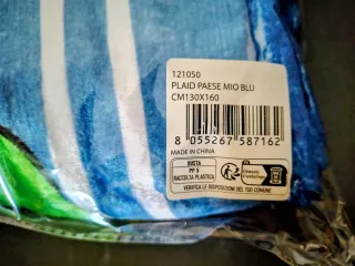 Telo Plaid Egan blu 130x160cm