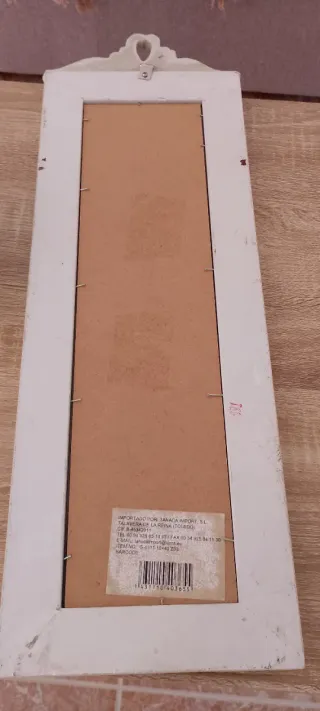 Espejo decorativo beige y blanco