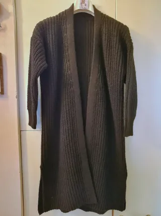 Cappotto lungo in lana nero