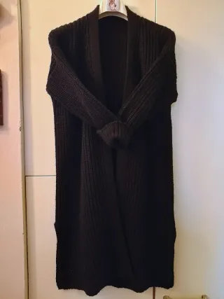 Cappotto lungo in lana nero