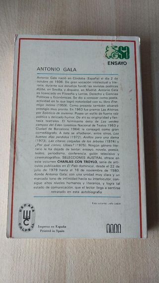 LOTE DE 6 LIBROS ANTONIO GALA