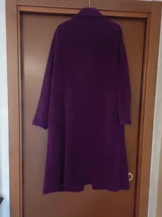 Cappotto donna lungo viola