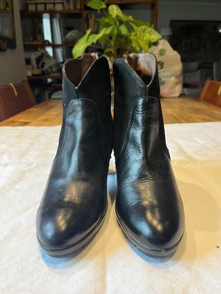 Botines Wonder Piel Negro Talla 38