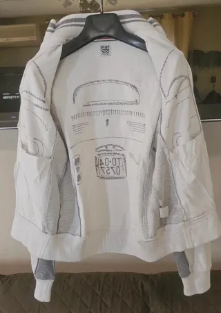 Felpa Fiat 500 Zip Bianca