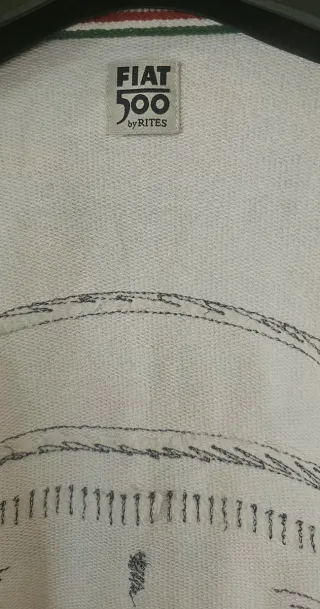Felpa Fiat 500 Zip Bianca