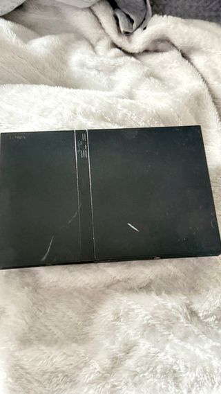 Mandos de consola azul y blanco