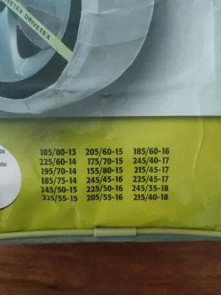 Cadenas de tela para coche