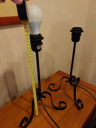 Juego de 2 lámparas de mesa metálicas