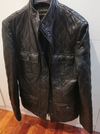 Cazadora Cortefiel Negra Acolchada