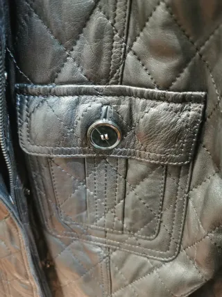 Cazadora Cortefiel Negra Acolchada