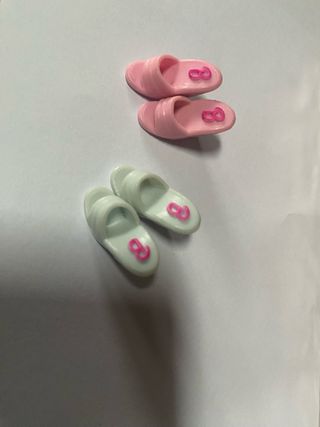 Scarpe Barbie Zoccoli Rosa e Bianchi