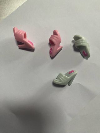 Scarpe Barbie Zoccoli Rosa e Bianchi