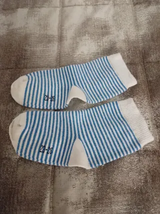 Calzini bimbo righe blu 23-26