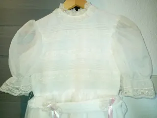 Vestido antiguo comunión niña blanco