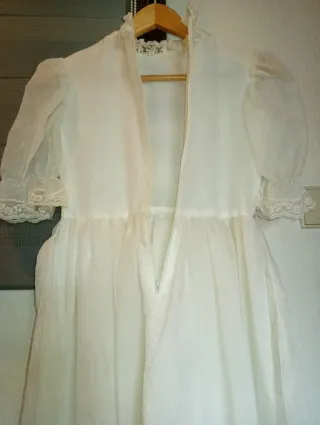 Vestido antiguo comunión niña blanco