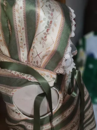 Fadon fallera bebé beige y verde