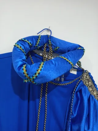 Disfraz Medieval Talla XXXL Azul y Dorado
