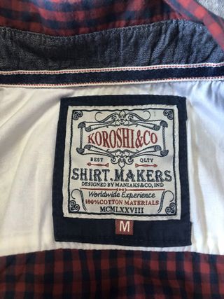 Camisa Koroshi cuadros Talla M