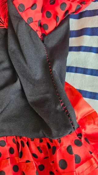 Disfraz Flamenca Niña Rojo Lunares