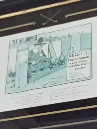 Cuadro Regla III Golf Antiguo dos unidades