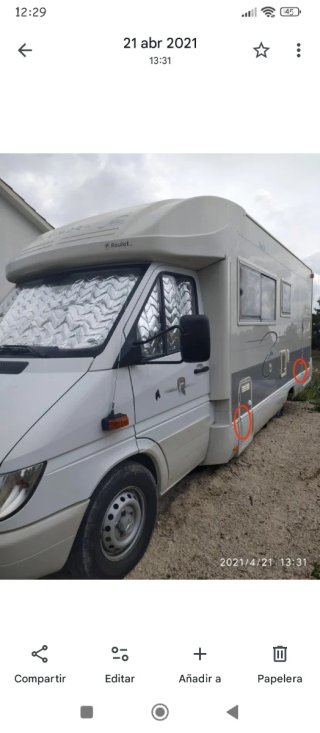 Autocaravana Mercedes Sprinter modelo perfilada