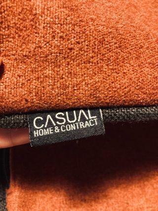 Funda cojín color caldera con overlook begro 50x70