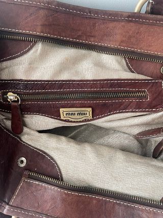 Borsa Miu Miu Marrone in Pelle