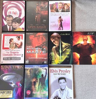 10 Películas DVD: Charada, Alien 3, Star Trek,...