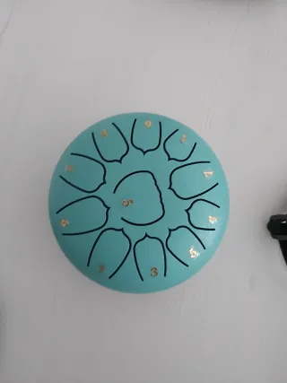 Tambor lengüeta de acero azul con funda