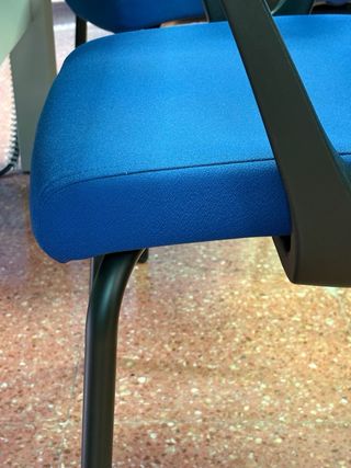 Pack 4 Sillas de oficina azules y negras