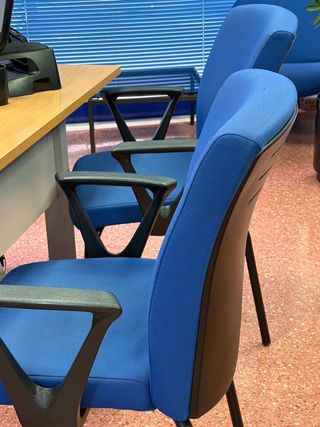 Pack 4 Sillas de oficina azules y negras