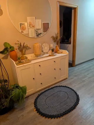 Alfombra ovalada trapillo algodón premium