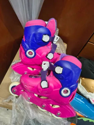 Patines infantiles rosas del Decathlon