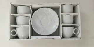 Set de café de porcelana blanco