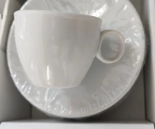 Set de café de porcelana blanco