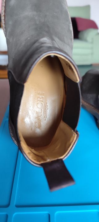 Botines Calce Piel Hombre Elástico Marrón