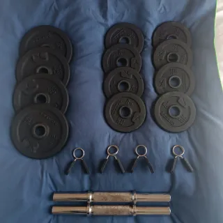 Pesas y mancuernas para gimnasio