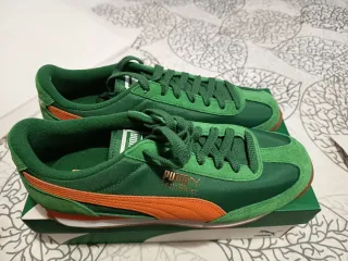 Zapatillas Puma Easy Rider Verde Naranja