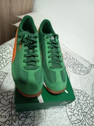 Zapatillas Puma Easy Rider Verde Naranja