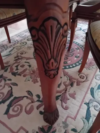 Mesa Comedor Provenzal Madera y sillas