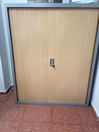 Pack 4 Armarios de oficina Haworth metal y beige