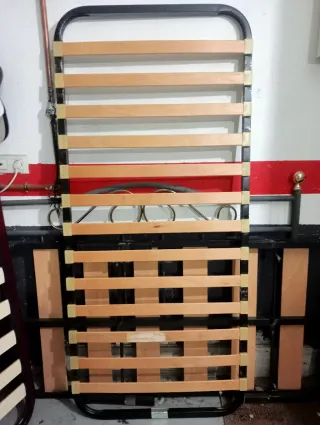 Somier láminas madera patas y ruedas