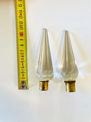Terminales Lámpara Cristal Antiguos