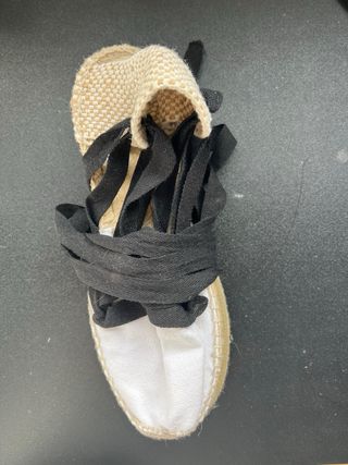 Alpargatas Baturra Mujer Blanco y Negro