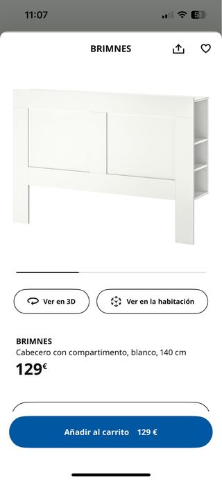 Cabecero BRIMNES IKEA Blanco