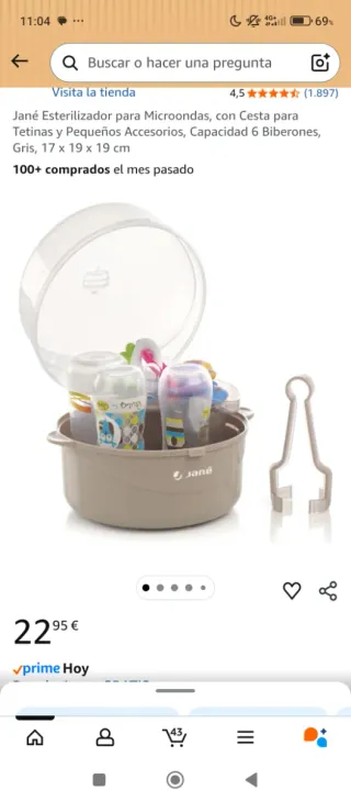 Esterilizador Jane para biberones y chupetes