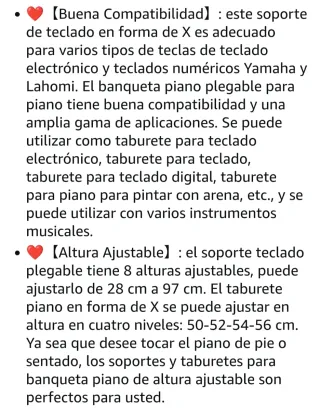 Soporte Teclado y Banqueta Regulables