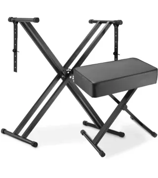 Soporte Teclado y Banqueta Regulables