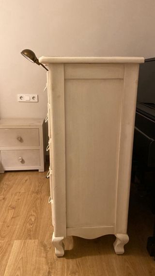 Cómoda de madera maciza con 5 cajones