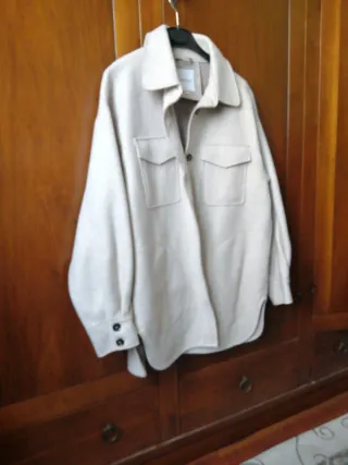 Camicia giacca panna mezza stagione taglia M